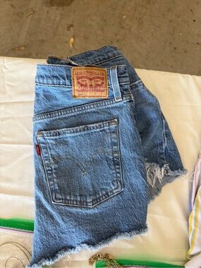 Levi's Blue Denim Cutoff Jean Shorts